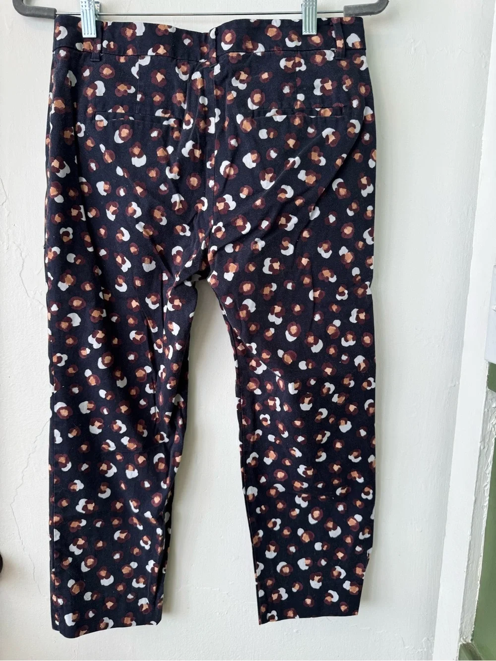 Ann Taylor Navy Floral Ankle Pants